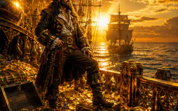 Piratenthema als illustratieve spelafbeelding